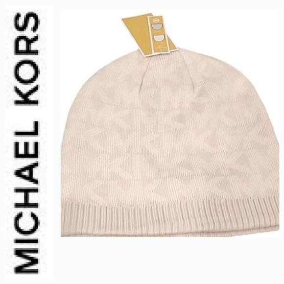 Michael Kors MK Logo Knit Beanie Hat - Picture 1 of 6